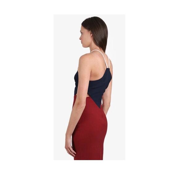 Elizabeth & James Riza Color Block Cut Away Sheath Dress Red Blue Sz 6 ASO Prepp - Picture 7 of 14